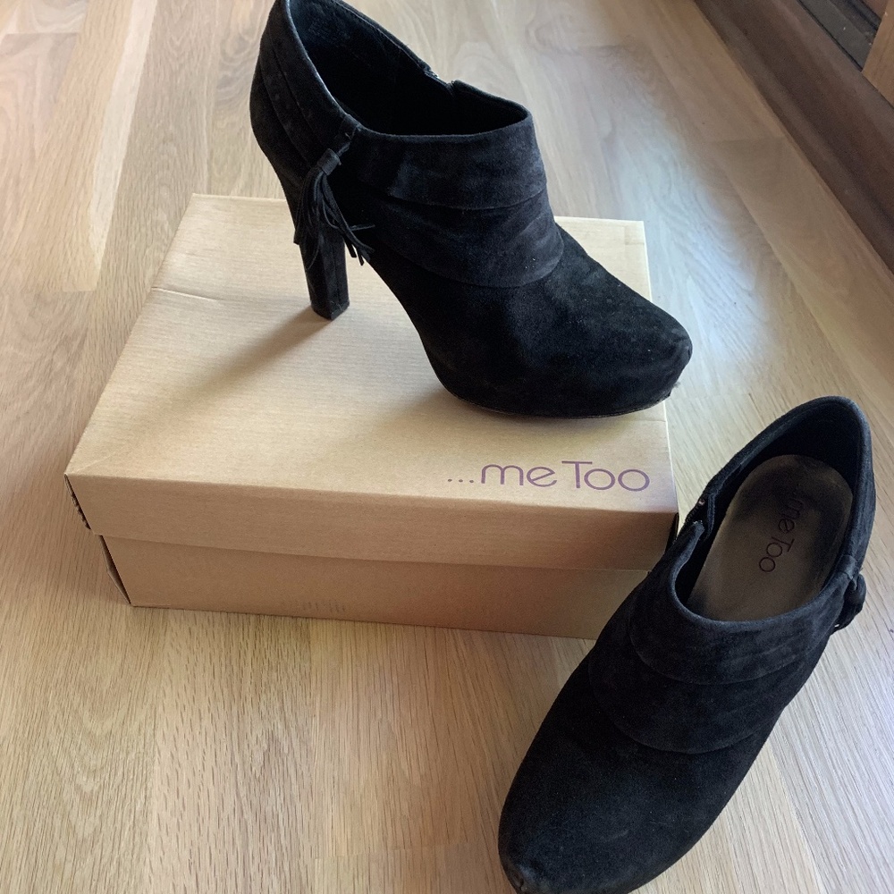 Me Too Black Suede Booties